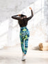 Lismina Extra High Waist Leggings Yellow Blue